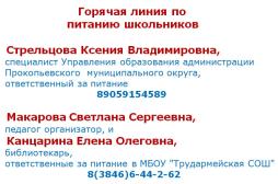 Горячая линия по питанию